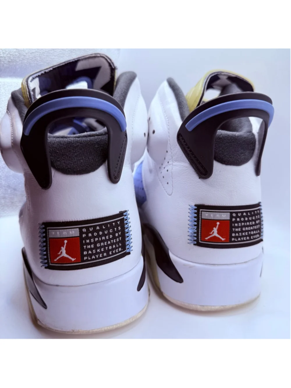 Nike Air Jordan Retro 6 UNC White UNC Home Sneakers Men's Size 11.5